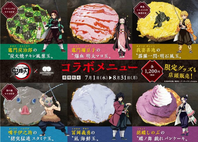 アニメ「鬼滅の刃」がお好み焼き道とん堀とコラボ！ A4クリアファイルは限定デザイン 2枚目