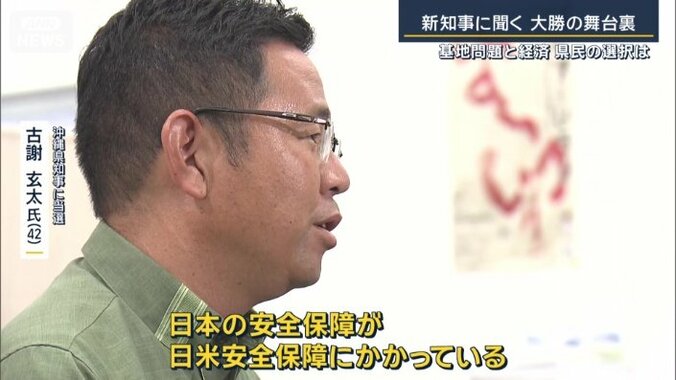 沖縄県知事に当選　古謝玄太氏