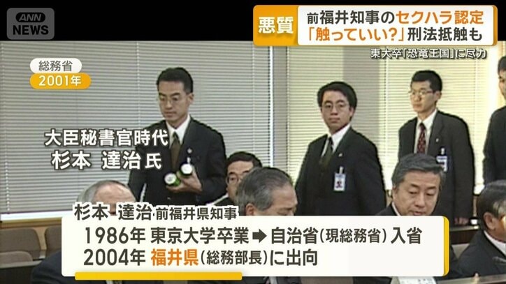 大臣秘書官時代の杉本達治氏