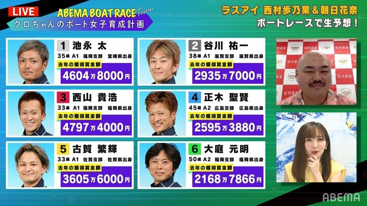 「結婚したいのでね」ABEMA藤田かんなアナ、ボートレーサーを出走表で吟味も全員既婚者「えー、つらい！」