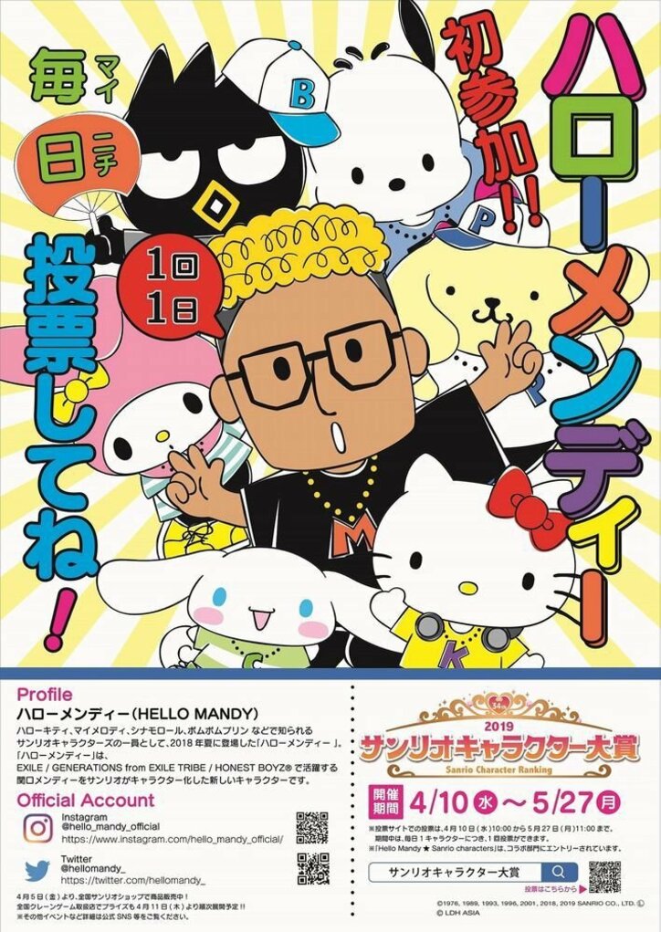 写真 ハローメンディー サンリオキャラクター大賞コラボ部門 に参戦 話題 Abema Times