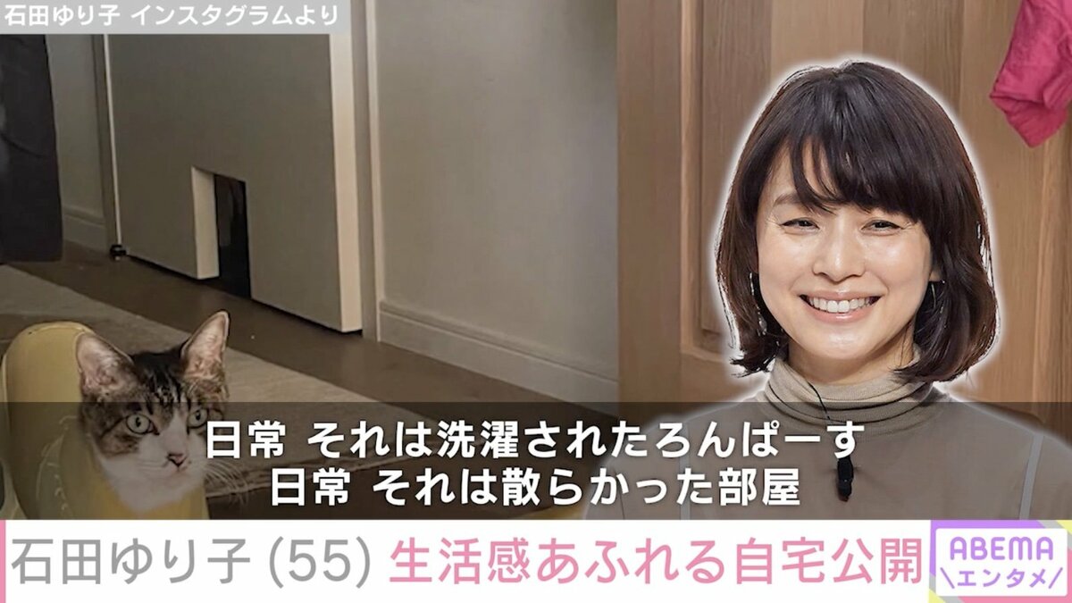 石田ゆり子、洗濯物がかけられた生活感あふれる自宅公開「散らかった