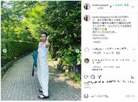 長谷川京子、オーバーオール姿での“美背中＆二の腕”ショットに「背中サイコー」「何を着ても似合う」と絶賛の声