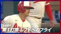 【映像】実況も絶叫した大谷翔平のレフトフライ