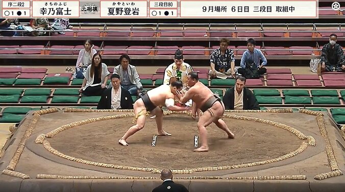 立ち合いで張ったのは夏野登岩