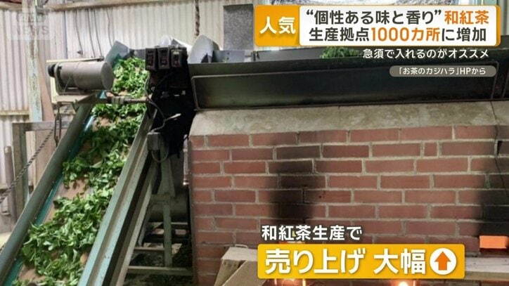和紅茶の生産で大きく伸びた売り上げ