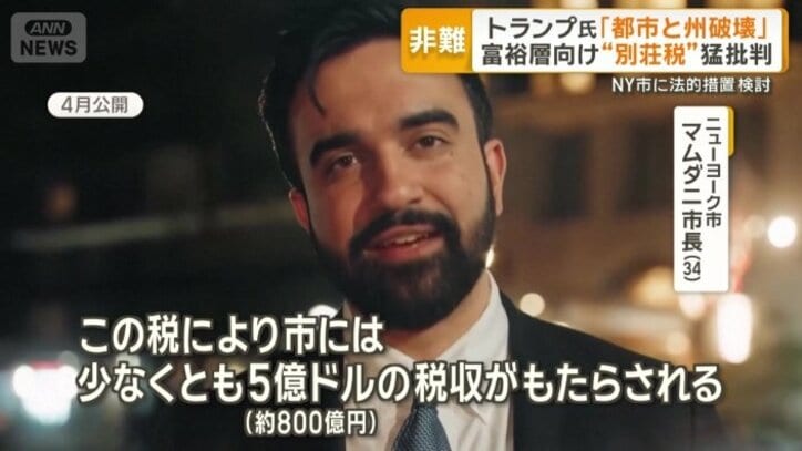 別荘税は、マムダニ市長の肝いり政策の一つ