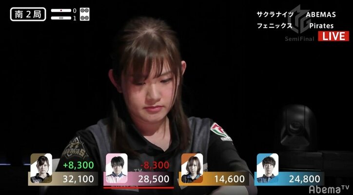 “I believe”打法再び！日向藍子、難所でトップのLOVEパワー炸裂／麻雀・Mリーグ