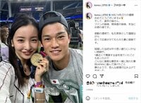 「勝利の女神」「最高の家族」板野友美＆夫・高橋奎二投手の“金メダルショット”に絶賛の声