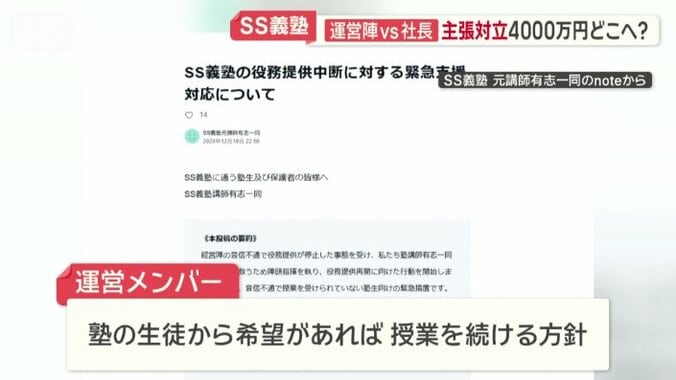 授業を続けていく方針