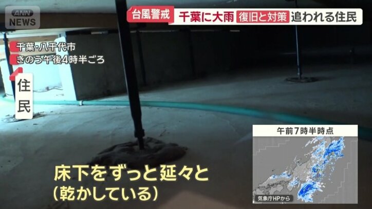 サーキュレーターで床下を乾かす