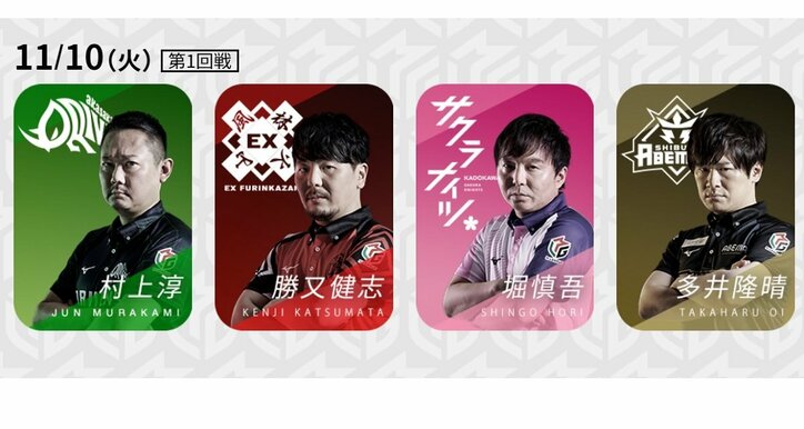 タイトル決定戦級の超ガチメンツ 雀力と意地のぶつかり合いを制するのは誰だ！／麻雀・Mリーグ