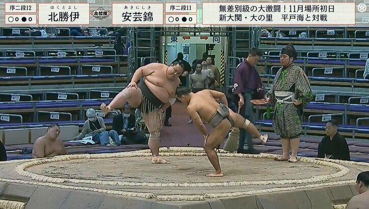 【写真・画像】体重84キロ軽量力士が69キロ重たい巨体を強引にねじ伏せ館内どよめき……衝撃の撃破シーンに「すげえぇぇぇ」「まじかよ」騒然　1枚目