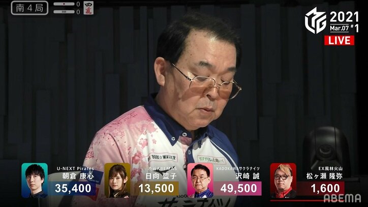 67歳の今が全盛期か 沢崎誠“MVPチャレンジ”へ狙って大トップ「来ましたね!」/麻雀・Mリーグ