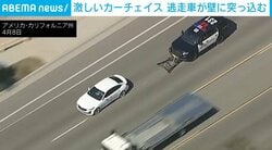 カーチェイス発生→住宅の壁に激突し容疑者死亡 制御不能になる瞬間も 米