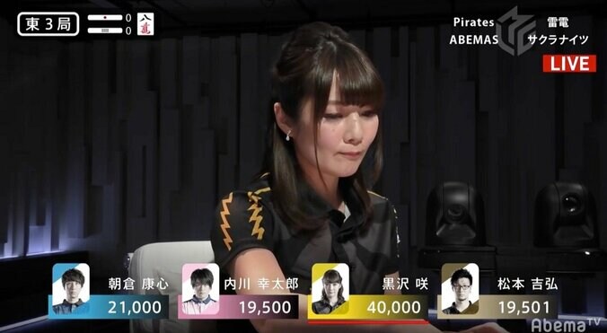 皆、ひれ伏すがよい！“セレブ”黒沢咲、トップ獲得指令完遂の8勝目　絶品手順で一撃KO／麻雀・Mリーグ 1枚目