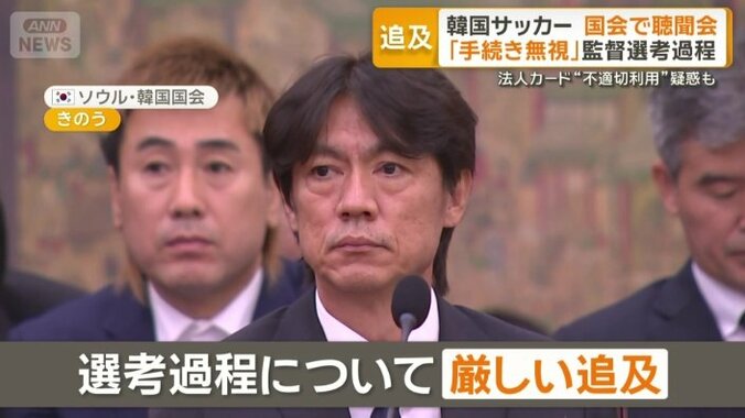 代表監督就任の選考過程について厳しい追及