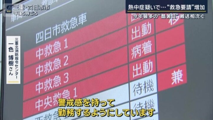 三重北消防指令センター　一色博樹さん