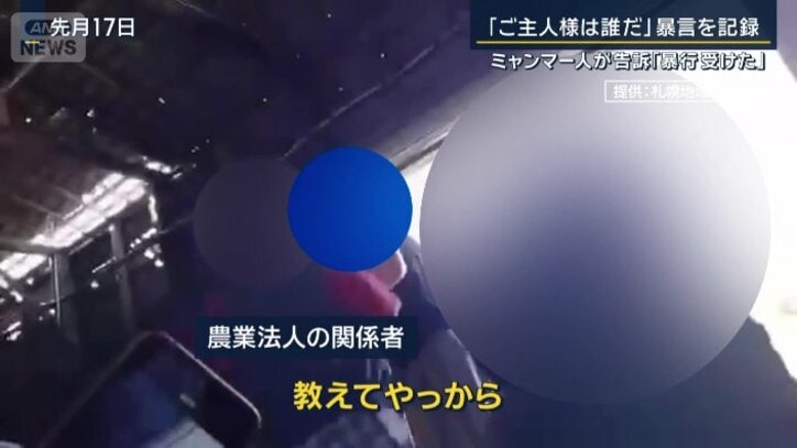農業法人の関係者（先月17日）
