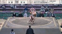 【映像】あまり見たことがない…力士の大回転にどよめき