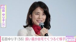 石田ゆり子（56）、飼い猫がくつろぐ生活感あふれる自宅に反響「ステキな空間だね」「フワフワの毛布の中が気持ちいいよね」