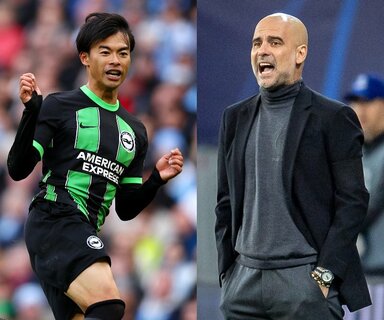 「三笘薫は並外れた選手」世界最高の名将ペップが日本代表ウイングを大絶賛！「ボールを持つと奪うのはほとんど不可能」と同僚FWと並んで苦戦認める