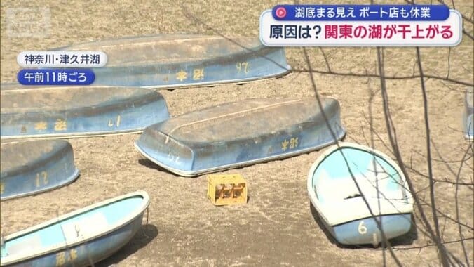 船着き場には水がなく…