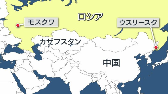 ロシア周辺の地図