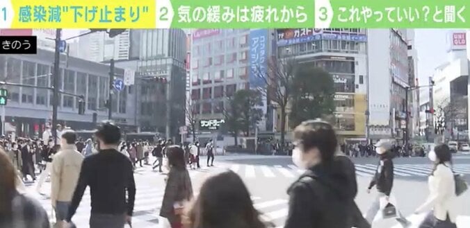 東京の感染者数は下げ止まり傾向か「“気の緩み”はリラックスした状態ではない」 1枚目