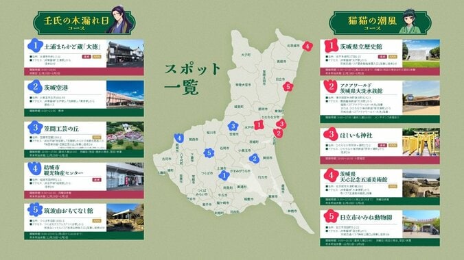 [Photos/Images] The Apothecary Diaries × Ibaraki Prefecture Stamp Rally at 10 Locations! Get Limited Edition Tote Bags and Cards Featuring Maomao & Jinshi 2nd