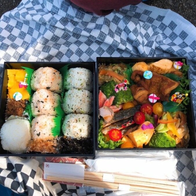 堀ちえみ、夫と手作りした体育祭の弁当「おにぎりはパパにぎりなので、サイズが大きい」 1枚目