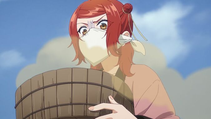 Riirii attempts to harass Keigetsu (Reirin), but... 