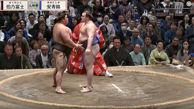 「まだまだまだ！」行司が慌てて制止 立ち合いで起きたハプニングに「珍しいな。安青錦が嫌うのは」館内騒然
