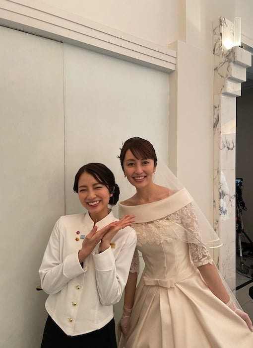 矢田亜希子、久しぶりに着用したウェディングドレス姿を公開「とても 
