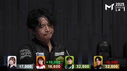 萩原聖人の顔が歪む…トップ目前の激痛放銃は親のダブル役満“9万6000点”分の大事故に ファンも同情「これはやばいわ」「ハギー悲しすぎる」／麻雀・Mトーナメント
