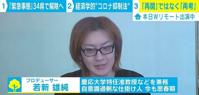 緊急事態宣言解除後の社会、若新雄純氏「再開より『再考』すべき」 1枚目