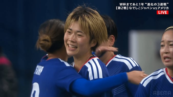 決勝点を喜ぶ浜野まいか