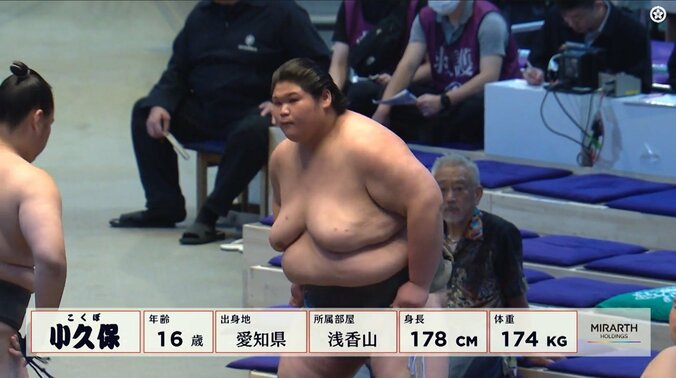 「え?16歳!!」身長と体重がほぼ同じ“規格外”超巨漢力士に驚き「貫禄すごい」 2枚目