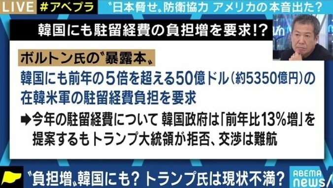 ボルトン氏が暴露したトランプ大統領の“駐留経費4倍要求”に森本敏・元防衛相「全く話にならない。安全保障が分かっていない」 6枚目