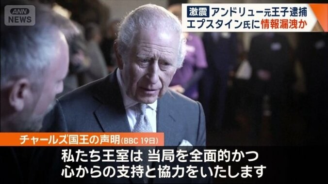 チャールズ国王の声明（BBC 19日）