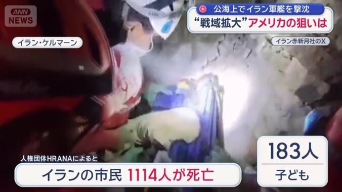 イランの市民1114人が死亡