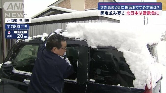 車に積もった雪