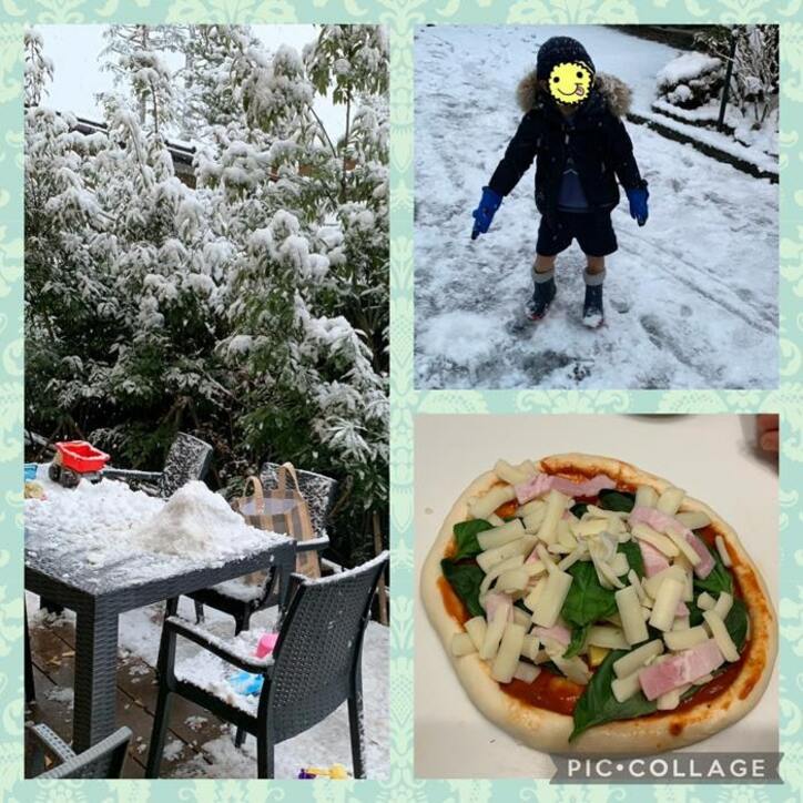  小倉優子、雪の中を短パンで遊ぶ次男の姿を公開「大喜びです」 