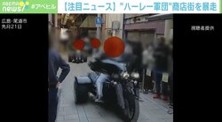 ハーレー軍団「人気のクレープ店に立ち寄るため」商店街を暴走