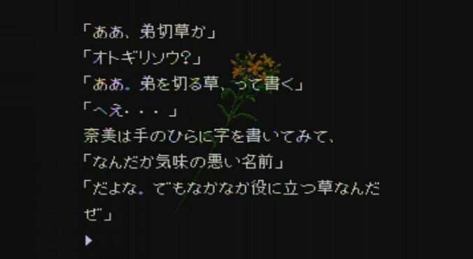 奥菜恵主演『弟切草』原作ゲーム！選択肢で自由に物語を展開し、映画とは異なる結末を 3枚目