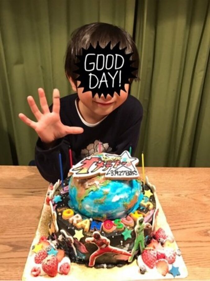 藤本美貴、家族で長男の5歳の誕生日祝福「愛してるよ」 3枚目