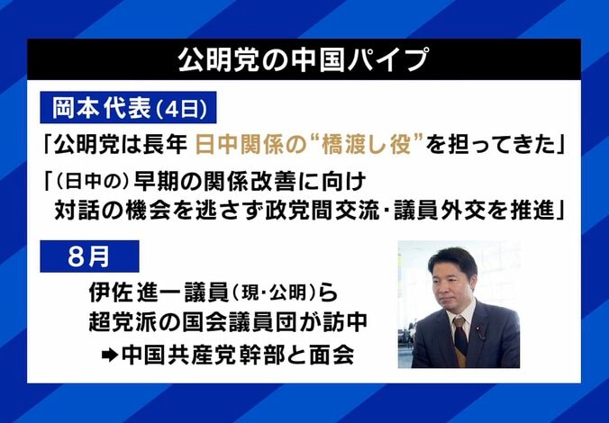 中国とのパイプも