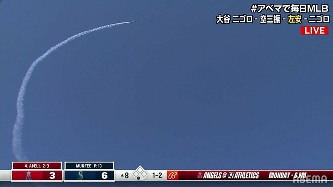 戦闘機のデモンストレーションに大谷翔平の同僚が集中力プッツン！？シアトルのファンは大喜び 1枚目