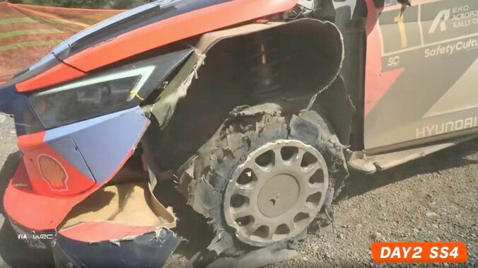 「貴方も見ただろ！」世界最速ラリーで王者がブチギレ 1日で2度…相次ぐ“不運なトラブル”に激しい口調で怒り 3枚目