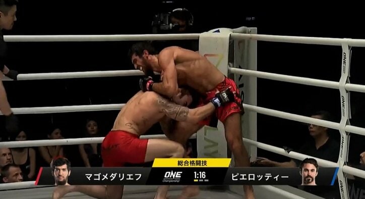 ヒゲの戦闘民族、無慈悲なヒジで“血祭り”KO　返り血を浴び絶叫する姿に「ガチでヤバい」の声